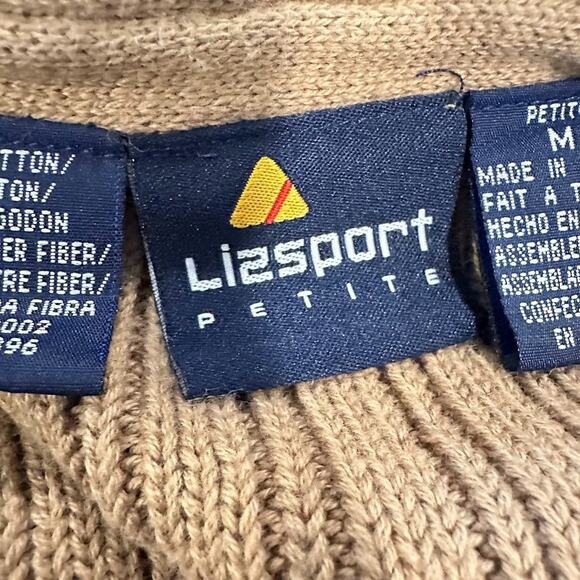 VTG Liz Sport Knit Sweater Vest Boho Western Grannycore Size Petite Medium PM - Picture 6 of 8